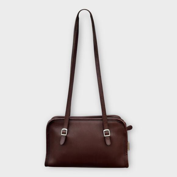 Vintage Coach 9051 Swing Zip Mahogany Glove-Tanned Leather Shoulder Bag Purse 98 - Picture 1 of 14